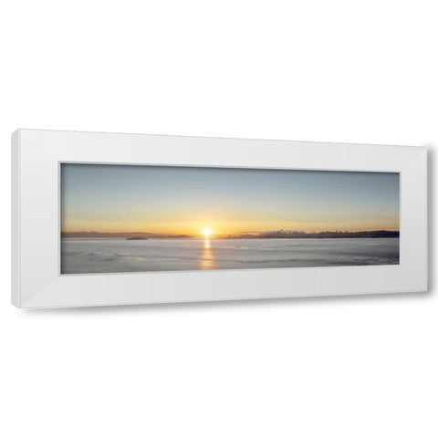 Sunrise Vista on the Bay White Modern Wood Framed Art Print by Blaustein, Alan