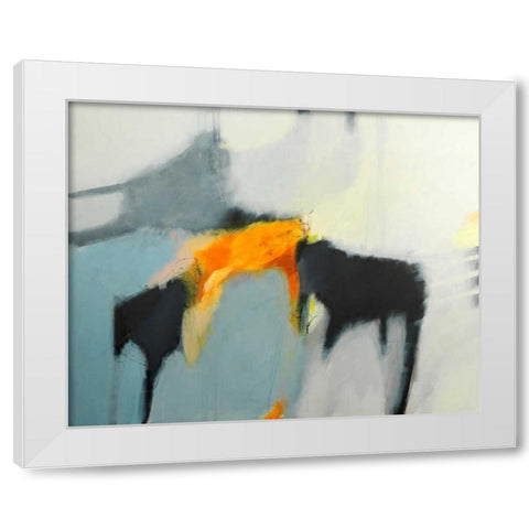 Midsummer White Modern Wood Framed Art Print by Brix, Sidsel