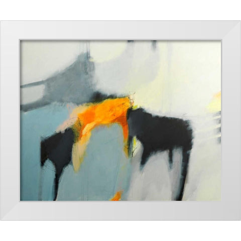 Midsummer White Modern Wood Framed Art Print by Brix, Sidsel