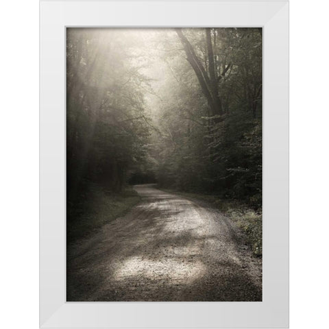 Back Country Road White Modern Wood Framed Art Print by Bell, Nicholas