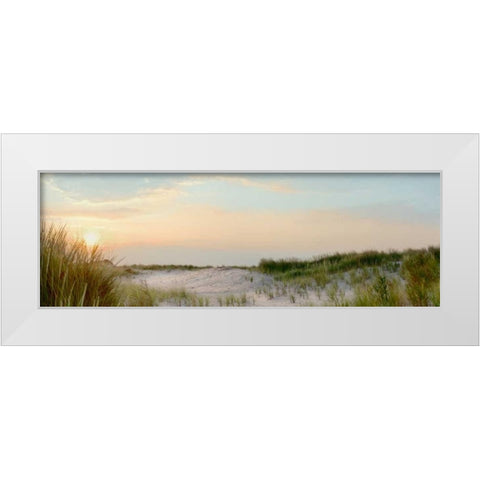 Island Sand Dunes Sunrise No. 1 White Modern Wood Framed Art Print by Blaustein, Alan