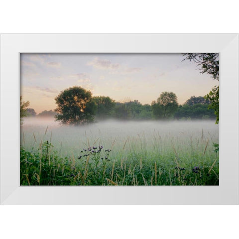 Western Plains Sunrise White Modern Wood Framed Art Print by Blaustein, Alan