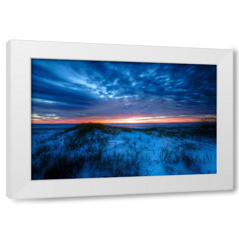 Sunset White Modern Wood Framed Art Print by Burdick, Chuck