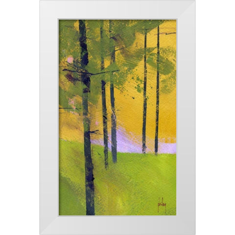 Simple Spruce White Modern Wood Framed Art Print by Bailey, Paul