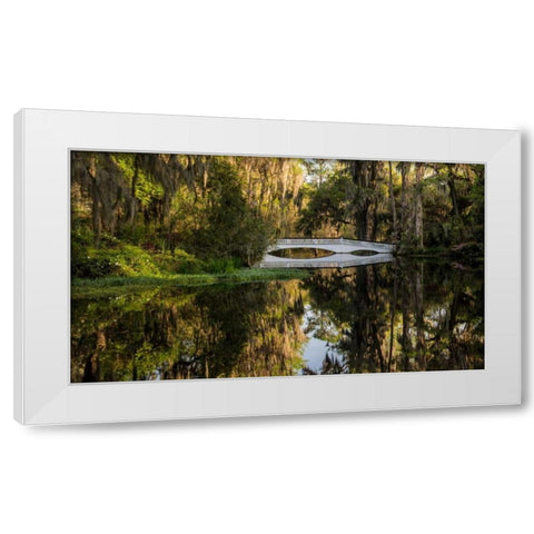 Long White Bridge White Modern Wood Framed Art Print by Burt, Daniel
