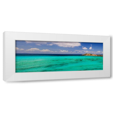 Caribbean Waters White Modern Wood Framed Art Print by Burdick, Chuck