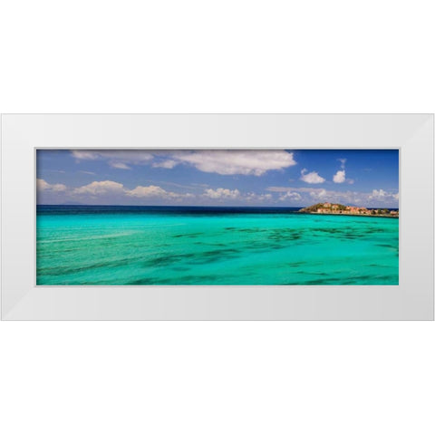 Caribbean Waters White Modern Wood Framed Art Print by Burdick, Chuck