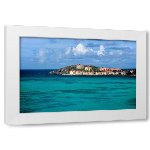 Island Haven White Modern Wood Framed Art Print by Burdick, Chuck