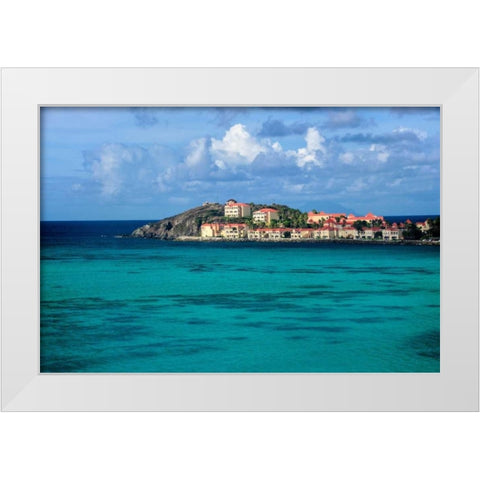 Island Haven White Modern Wood Framed Art Print by Burdick, Chuck