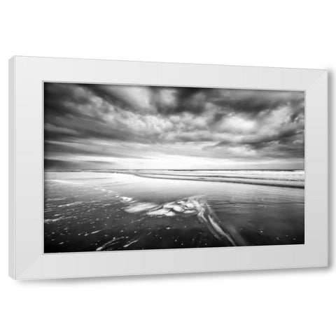 Ebb Tide White Modern Wood Framed Art Print by Burdick, Chuck