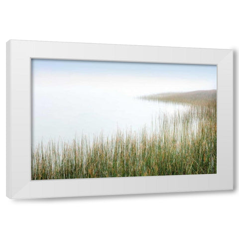 Crescent Beach Calm 3 White Modern Wood Framed Art Print by Blaustein, Alan