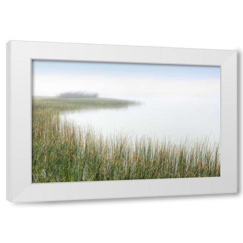 Crescent Beach Calm 2 White Modern Wood Framed Art Print by Blaustein, Alan