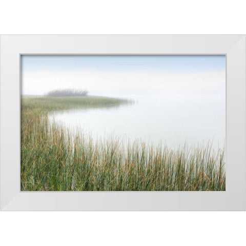 Crescent Beach Calm 2 White Modern Wood Framed Art Print by Blaustein, Alan