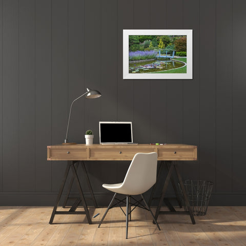 Serenity White Modern Wood Framed Art Print by Burdick, Chuck