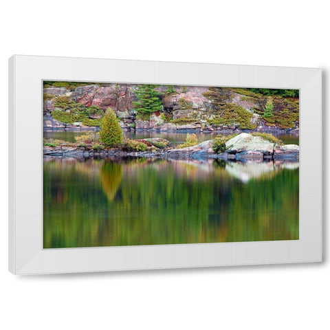 Reflections White Modern Wood Framed Art Print by Burdick, Chuck