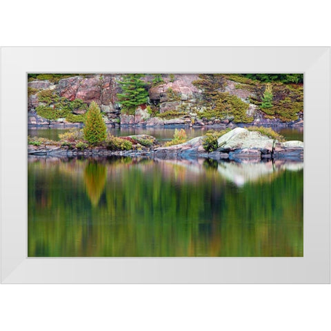 Reflections White Modern Wood Framed Art Print by Burdick, Chuck