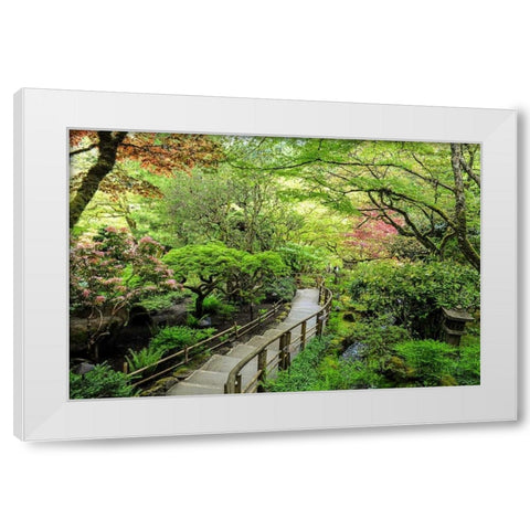 Stairway to Paradise White Modern Wood Framed Art Print by Burdick, Chuck