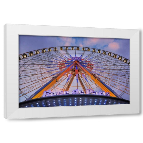 Rue de Paris White Modern Wood Framed Art Print by Blaustein, Alan