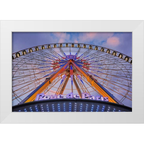 Rue de Paris White Modern Wood Framed Art Print by Blaustein, Alan