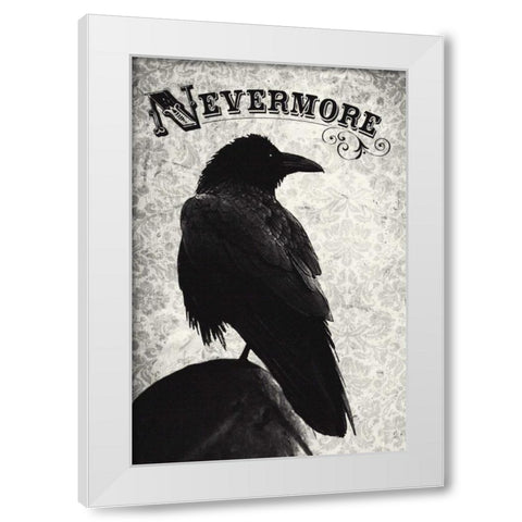 Nevermore White Modern Wood Framed Art Print by Buxton, Michael