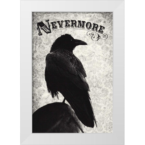 Nevermore White Modern Wood Framed Art Print by Buxton, Michael