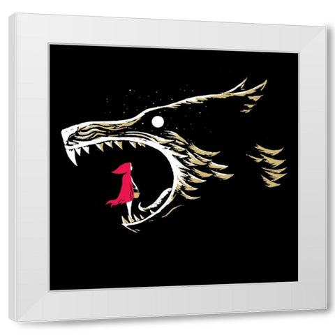 What Big Teeth You Have White Modern Wood Framed Art Print by Buxton, Michael