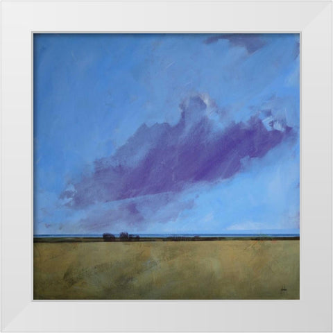Distant River White Modern Wood Framed Art Print by Bailey, Paul