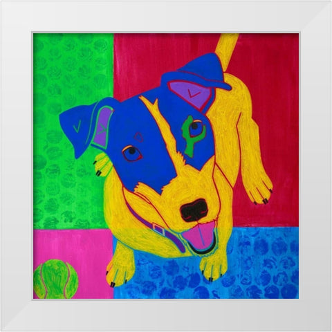 Just Jack White Modern Wood Framed Art Print by Bond, Angela