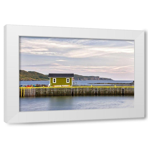 Quiet Morning White Modern Wood Framed Art Print by Burdick, Chuck