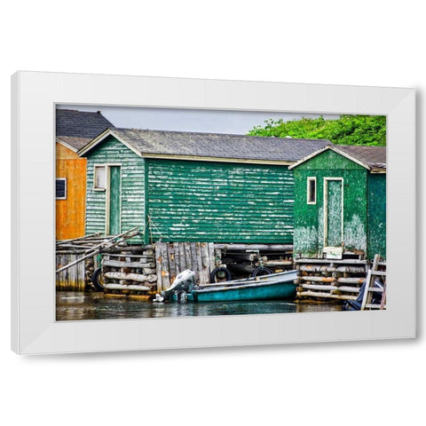 Weathered White Modern Wood Framed Art Print by Burdick, Chuck