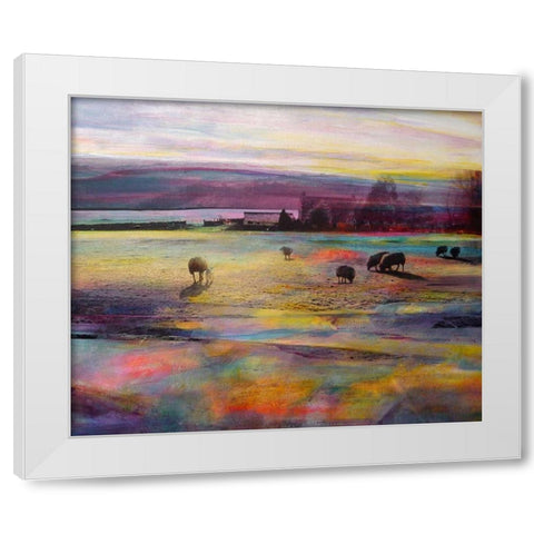Balmy Summers Evening White Modern Wood Framed Art Print by Boyce, Kate