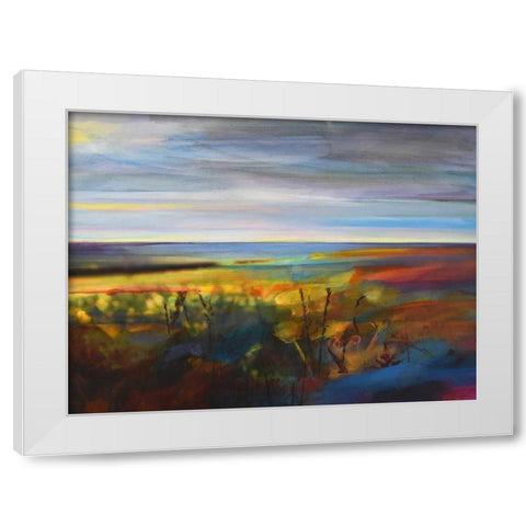 Buttercups Near Warley White Modern Wood Framed Art Print by Boyce, Kate