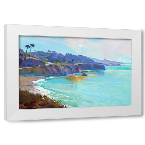 Mendocino Overlook White Modern Wood Framed Art Print by Burtt, Marcia