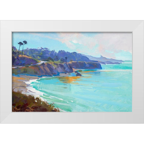 Mendocino Overlook White Modern Wood Framed Art Print by Burtt, Marcia