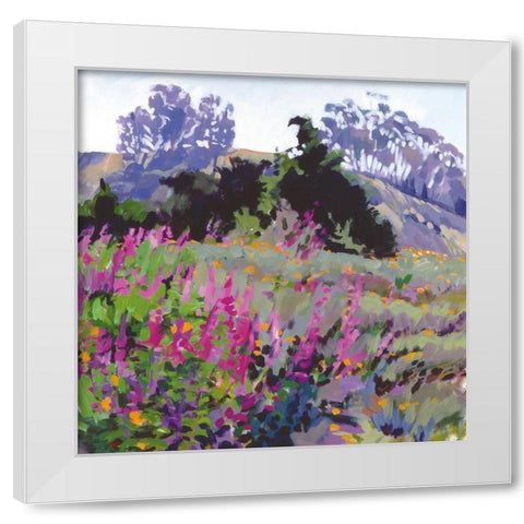 Spring Haze, Eucalyptus on the Ridge White Modern Wood Framed Art Print by Burtt, Marcia