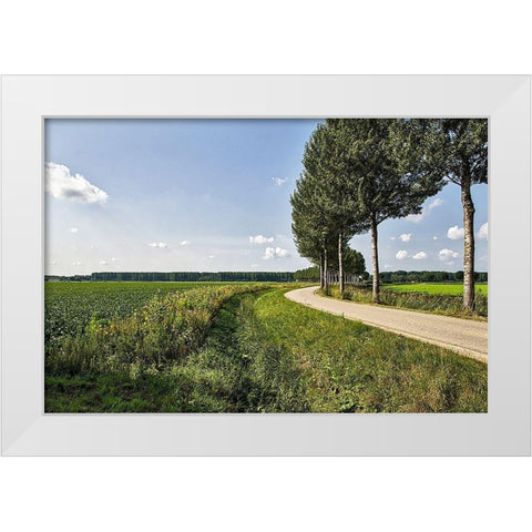 The Road Ahead White Modern Wood Framed Art Print by Burdick, Chuck