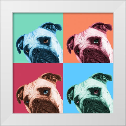 Que Pasa Pop White Modern Wood Framed Art Print by Bertelli, Jon