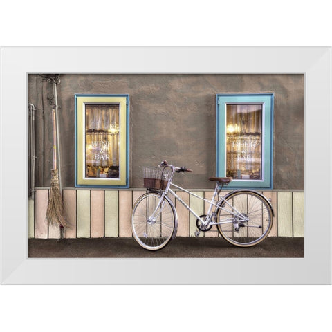 Cafa Bike Ride White Modern Wood Framed Art Print by Blaustein, Alan