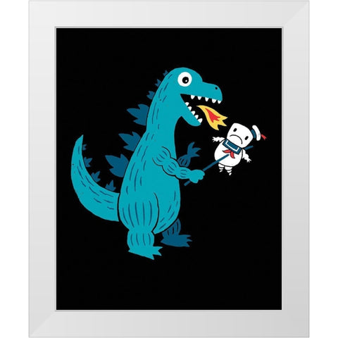 Everyone Loves Marshmallows White Modern Wood Framed Art Print by Buxton, Michael