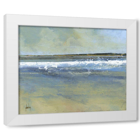 Estuary Wave White Modern Wood Framed Art Print by Bailey, Paul