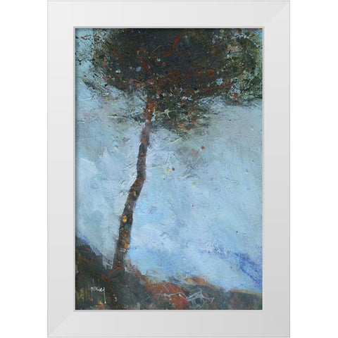 Lone Moorland Pine White Modern Wood Framed Art Print by Bailey, Paul