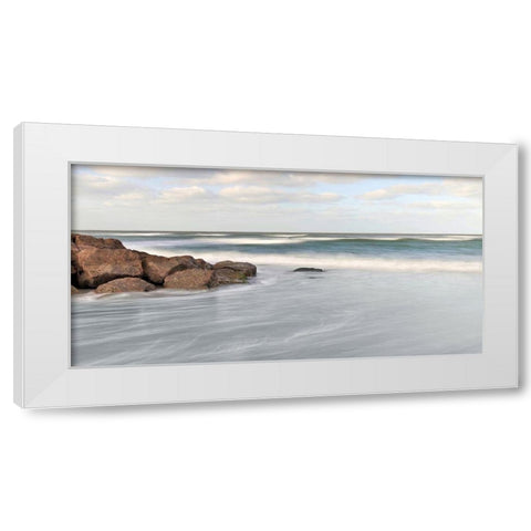 Florida Gulf Coast White Modern Wood Framed Art Print by Bell, Nicholas