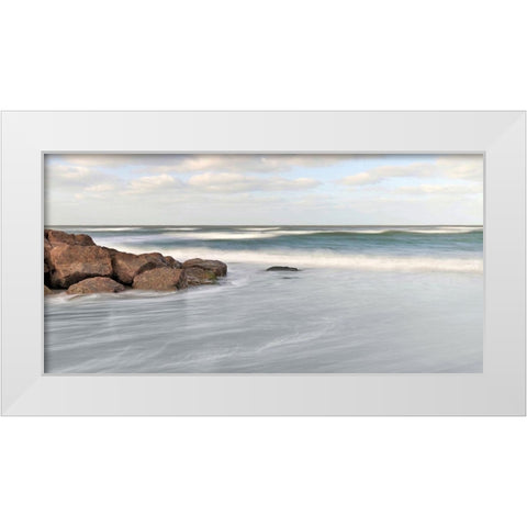 Florida Gulf Coast White Modern Wood Framed Art Print by Bell, Nicholas
