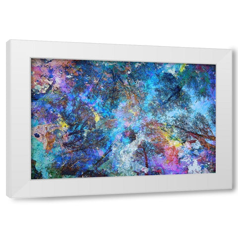 Dreaming up to the Trees White Modern Wood Framed Art Print by Broom, Michael