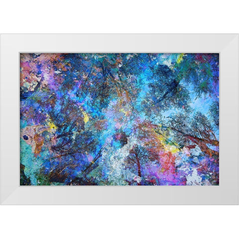 Dreaming up to the Trees White Modern Wood Framed Art Print by Broom, Michael