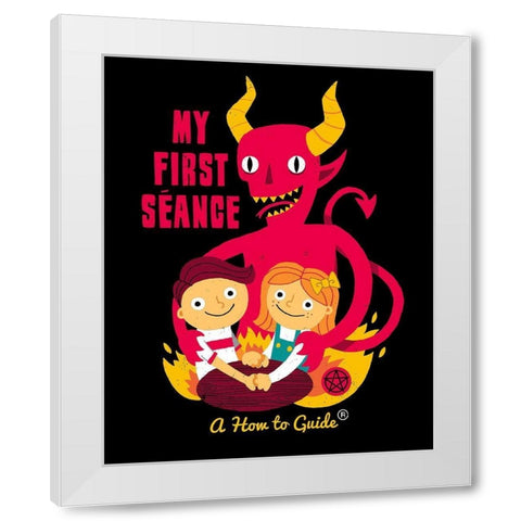 My First Seance White Modern Wood Framed Art Print by Buxton, Michael