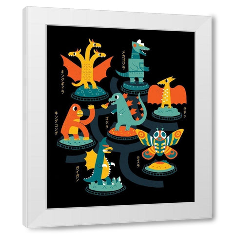 Tokyo Zoo White Modern Wood Framed Art Print by Buxton, Michael