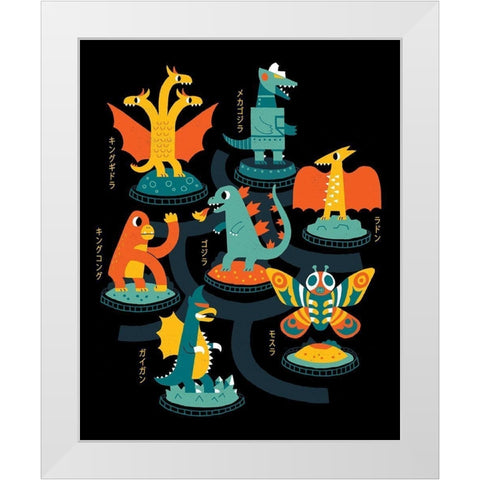 Tokyo Zoo White Modern Wood Framed Art Print by Buxton, Michael