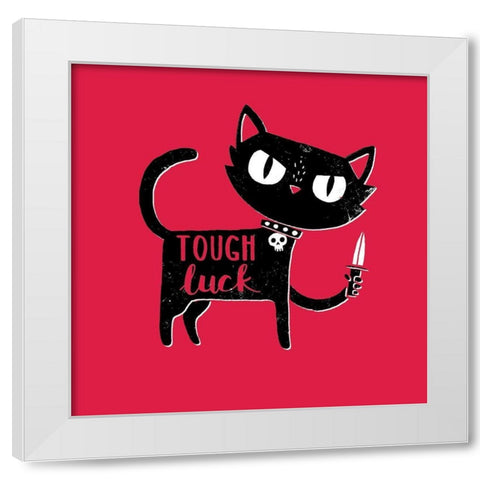 Tough Luck White Modern Wood Framed Art Print by Buxton, Michael