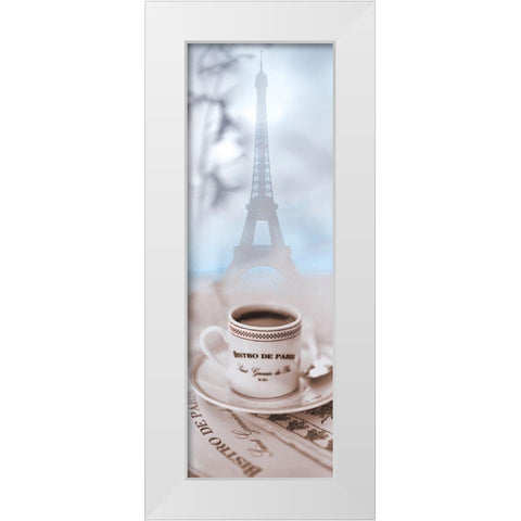 Bistro de Paris #2 White Modern Wood Framed Art Print by Blaustein, Alan